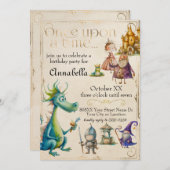 Kindermärchen Vintag Einladung (Vorne/Hinten)