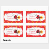 Kindermarienkäfer-Buchplatte oder Rechteckiger Aufkleber (Blatt)