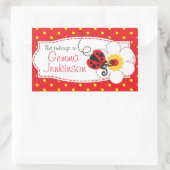 Kindermarienkäfer-Buchplatte oder Rechteckiger Aufkleber (Tasche)