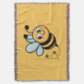 Kindermaske Bienchen mit gepunkteter Spur Decke (Vorderseite Vertikal)