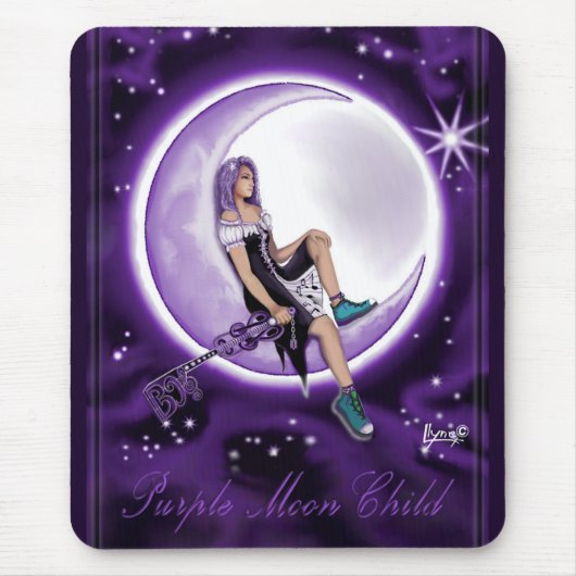 Kindermäuse-Pad für lila Mond Mousepad (Vorne)