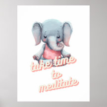 Kindermeditation Poster Art Room Decor