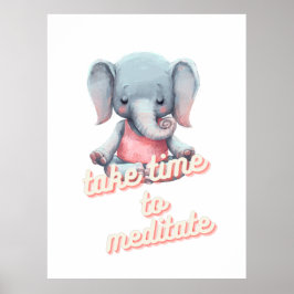 Kindermeditation Poster Art Room Decor