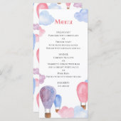 Kindermenü Luftballon Kinder Geburtstagsmenü Menükarte (Vorne/Hinten)