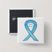 Kindermissbrauch Blue Awareness Ribbon Custom Butt Button (Vorne & Hinten)