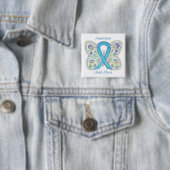 Kindermissbrauch Schmetterlingsbewusstsein Ribbon Button (Beispiel)