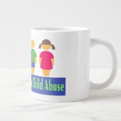 Kindermissbrauch stoppen - Jumbo-Tasse (Rechts)