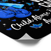 Kindermissbrauchsverhütung Bewusstsein Boxing Glov Poster (Ecke)