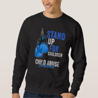 Kindermissbrauchsverhütung Bewusstsein Boxing Glov Sweatshirt