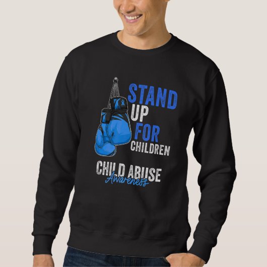 Kindermissbrauchsverhütung Bewusstsein Boxing Glov Sweatshirt (Vorderseite)
