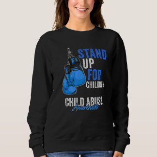 Kindermissbrauchsverhütung Bewusstsein Boxing Glov Sweatshirt