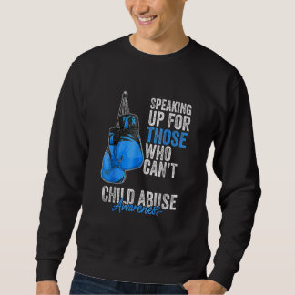 Kindermissbrauchsverhütung Bewusstsein Boxing Glov Sweatshirt