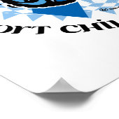 Kindermissbrauchsverhütung Schmetterlingsstadium Poster (Ecke)