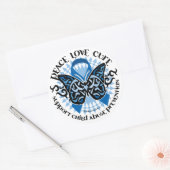 Kindermissbrauchsverhütung Schmetterlingsstadium Runder Aufkleber (Umschlag)