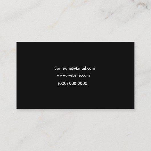 Kindermodelleund Visitenkarte (Rückseite)