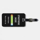 Kindermolkereiallergie-Alarm mit Adrenalin-Bild Gepäckanhänger (Rückseite horizontal)