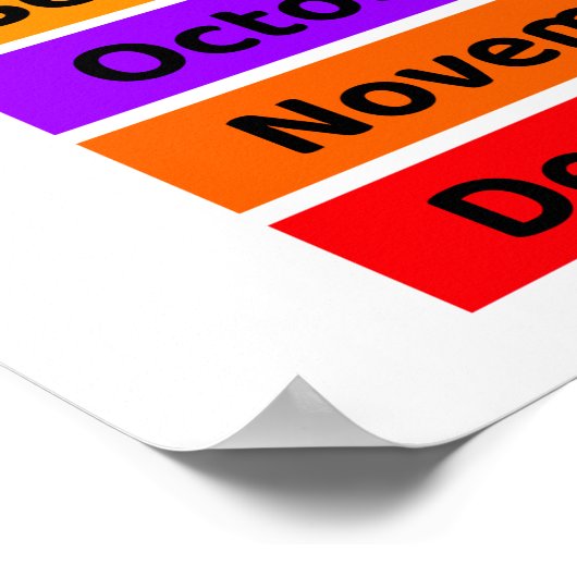 Kindermonate des Jahres Poster (Ecke)