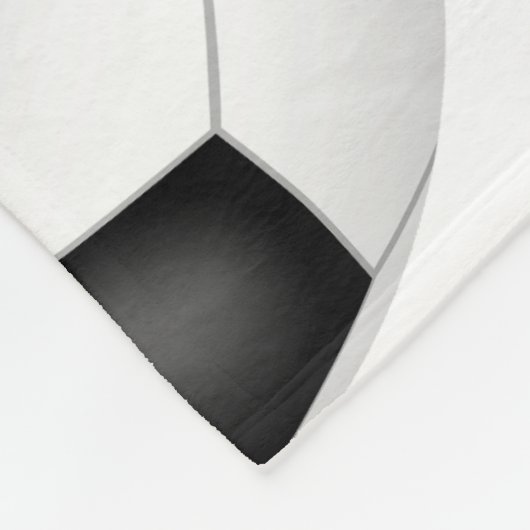 Kindermonogramm mit riesigen Fußballbällen Fleecedecke (Ecke)