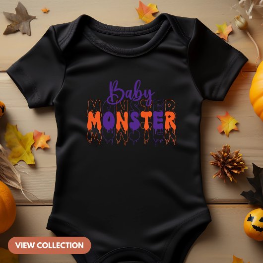 Kindermonster Halloween-Matchfamilie Baby Strampler