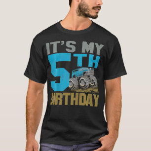 Kindermonster Truck Kundgebung 5. Geburtstagsparty T-Shirt