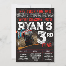 Kindermonster Truck Kundgebung Geburtstagsparty Ei