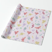 Kindermusikmuster Geschenkpapier (Ungerollt)