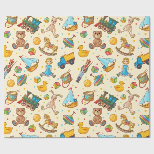 Kindermuster Geschenkpapier (Flach)
