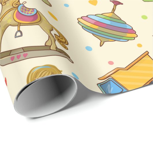 Kindermuster Geschenkpapier (Rolleneckpunkt)