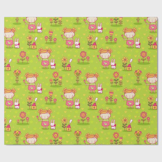 Kindermuster Geschenkpapier (Flach)