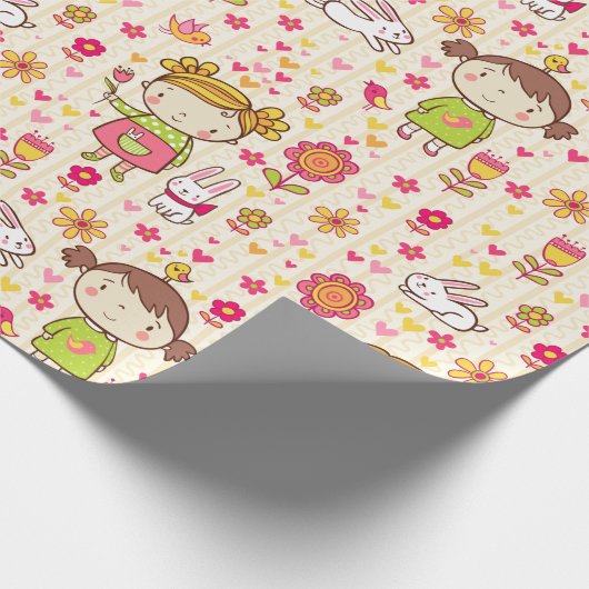 Kindermuster Geschenkpapier (Ecke)