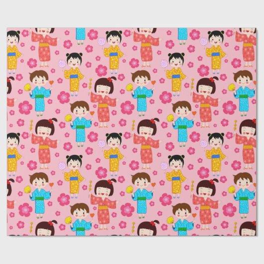 Kindermuster Geschenkpapier (Flach)