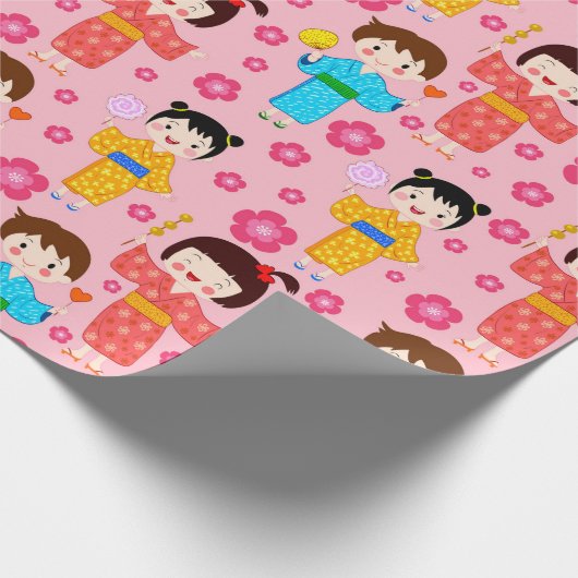 Kindermuster Geschenkpapier (Ecke)