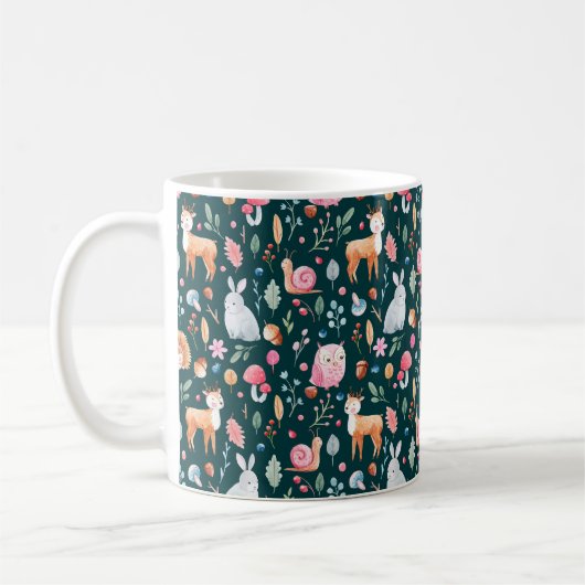 Kindermuster in Aquarelltechnik. Fee Kaffeetasse (Links)