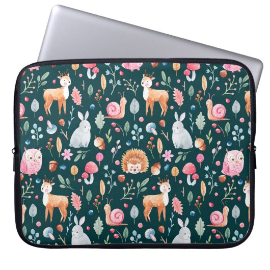 Kindermuster in Aquarelltechnik. Fee  Laptopschutzhülle (Vorderseite)