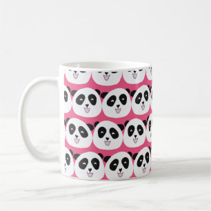 Kindermuster Panda ist eine nahtlose Vintage Wiede Kaffeetasse