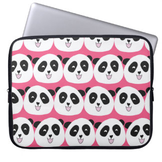 Kindermuster Panda ist eine nahtlose Vintage Wiede Laptopschutzhülle