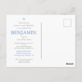 Kindernahrung hebräische jüdische Einladung Postkarte (Rückseite)