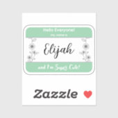 Kindernahrung Tiny tot name Kindername Aufkleber (Blatt)