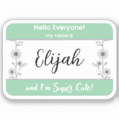 Kindernahrung Tiny tot name Kindername Aufkleber (Vorderseite)