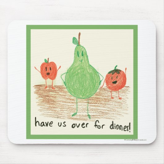 Kindernahrungsmittel-Kunst, Grün Mousepad (Vorne)