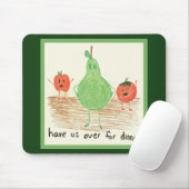 Kindernahrungsmittel-Kunst, Grün Mousepad (Mit Mouse)