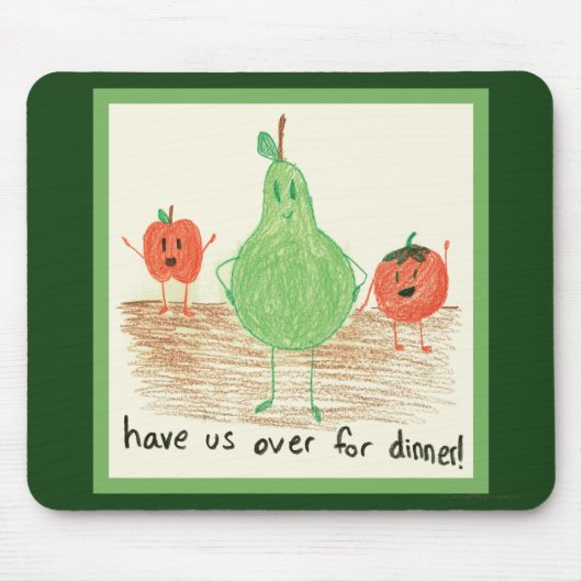 Kindernahrungsmittel-Kunst, Grün Mousepad (Vorne)
