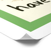 Kindernahrungsmittel-Kunst, Grün Poster (Ecke)