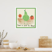 Kindernahrungsmittel-Kunst, Grün Poster (Küche)