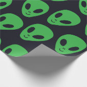 Kindernahtloses Muster mit Außerirdischen Geschenkpapier (Ecke)