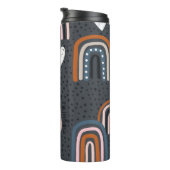 Kindernahtloses Muster mit handgezogenen Regenboge Thermosbecher (Nach rechts gedreht)