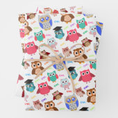 Kindernahtloses Muster mit niedlichen Eulen auf We Geschenkpapier Set (Beispiel)