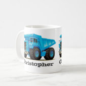 KinderName-Bau-Kipper-LKW Kaffeetasse (Vorderseite Links)