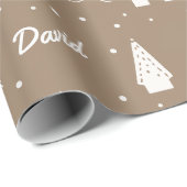 Kindername Brown Craft Weihnachten Geschenkpapier (Rolleneckpunkt)
