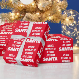 Kindername der Sonderlieferung aus Santa White Red Geschenkpapier
